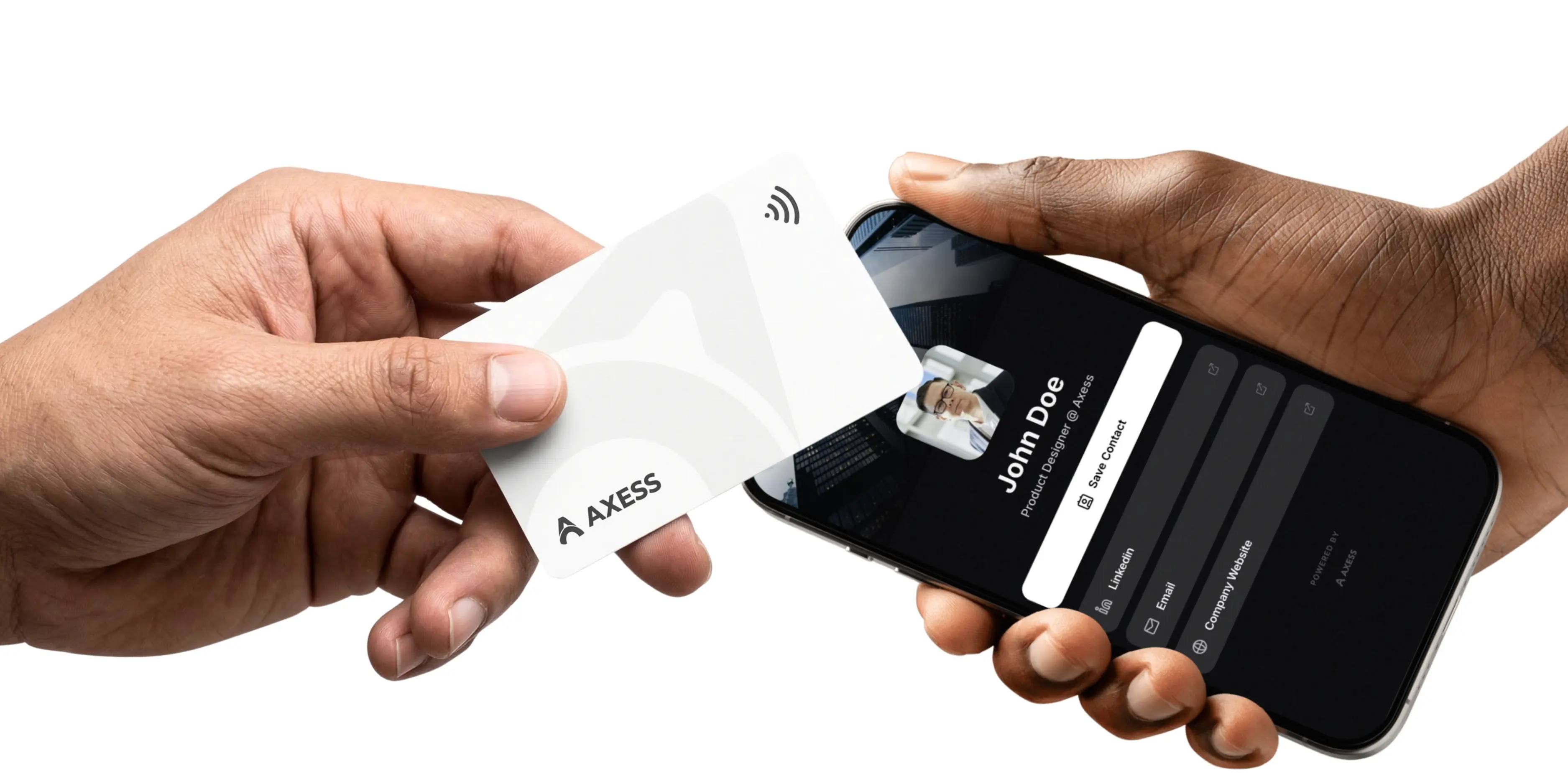 Axess NFC card and phone preview